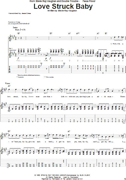 open zoom image for Love Struck Baby - Guitar TAB, New, Main