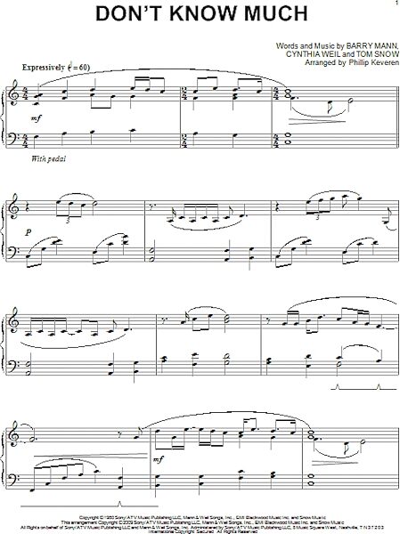 open zoom image for Don't Know Much - Piano Solo, New, Main