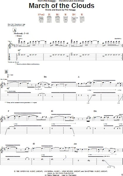open zoom image for March Of The Clouds - Guitar TAB, New, Main