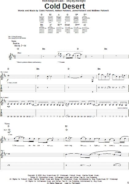 open zoom image for Cold Desert - Guitar TAB, New, Main