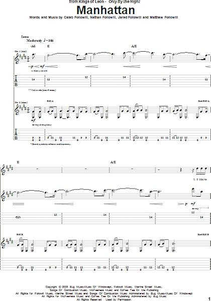 open zoom image for Manhattan - Guitar TAB, New, Main