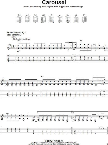 open zoom image for Carousel - Easy Guitar with TAB, New, Main