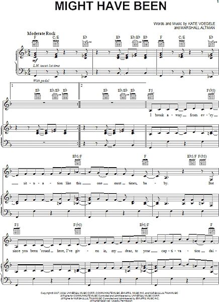 open zoom image for Might Have Been - Piano/Vocal/Guitar, New, Main