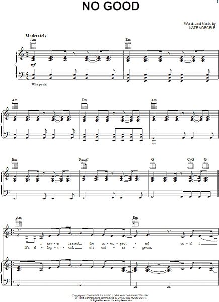 open zoom image for No Good - Piano/Vocal/Guitar, New, Main