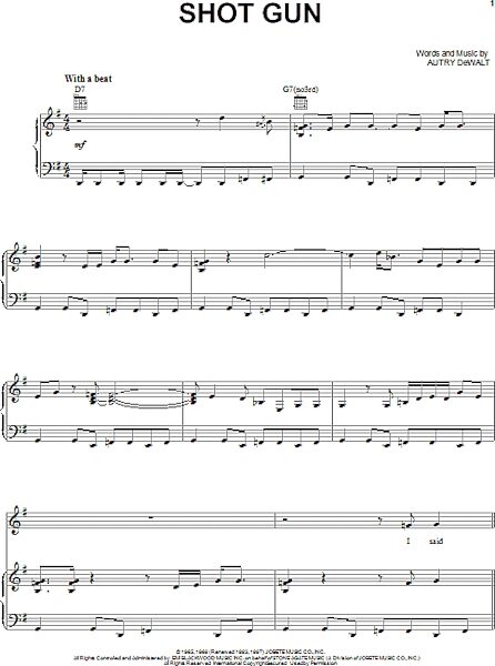 open zoom image for Shot Gun - Piano/Vocal/Guitar, New, Main