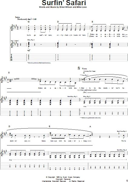 open zoom image for Surfin' Safari - Guitar TAB, New, Main
