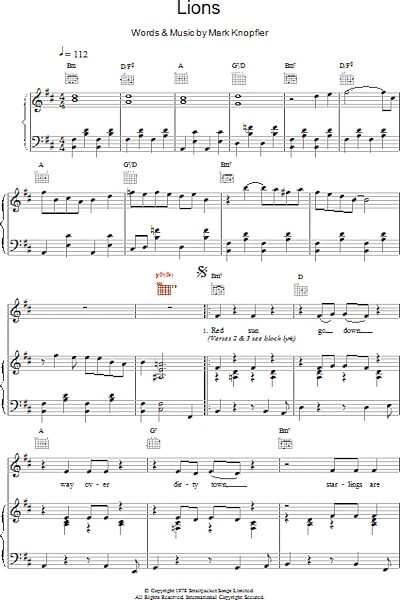 open zoom image for Lions - Piano/Vocal/Guitar, New, Main