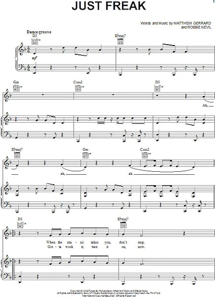open zoom image for Just Freak - Piano/Vocal/Guitar, New, Main