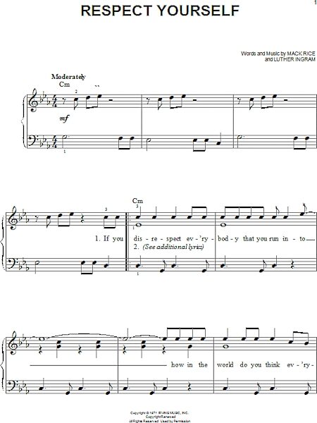 open zoom image for Respect Yourself - Easy Piano, New, Main