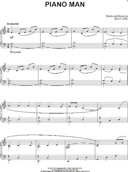 open zoom image for Piano Man - Piano Solo, New, Main