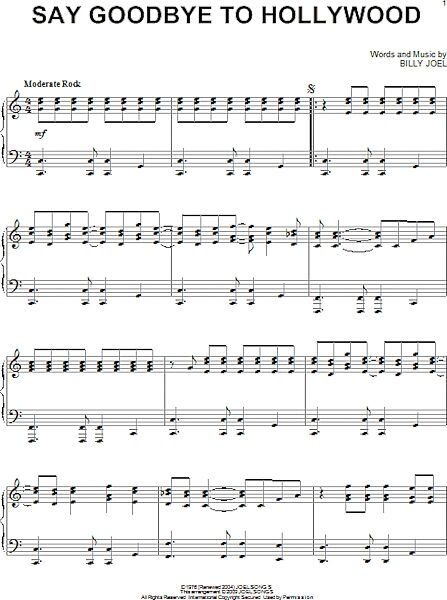 open zoom image for Say Goodbye To Hollywood - Piano Solo, New, Main