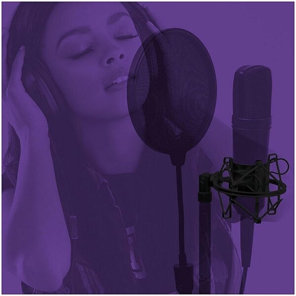 open zoom image for On-Stage MY430 Studio Microphone Shock Mount, Black, In Use