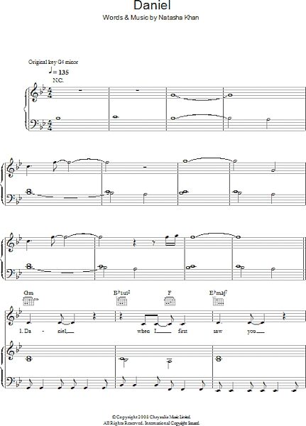 open zoom image for Daniel - Piano/Vocal/Guitar, New, Main