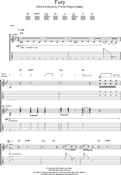 open zoom image for Fury - Guitar TAB, New, Main