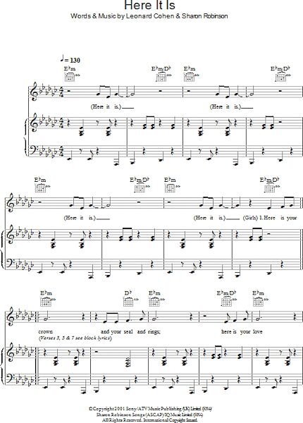 open zoom image for Here It Is - Piano/Vocal/Guitar, New, Main
