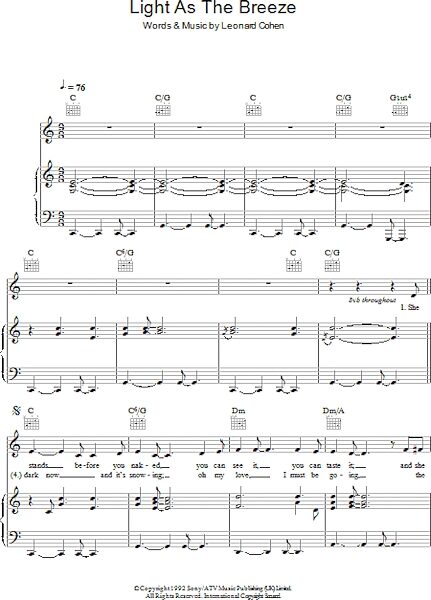 open zoom image for Light As The Breeze - Piano/Vocal/Guitar, New, Main