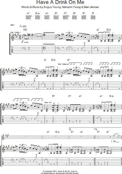 open zoom image for Have A Drink On Me - Guitar TAB, New, Main