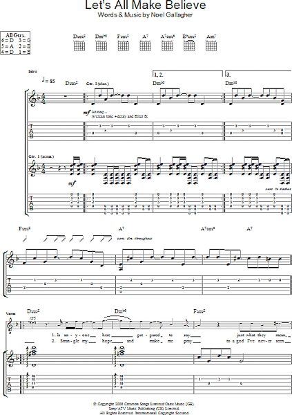 open zoom image for Let's All Make Believe - Guitar TAB, New, Main