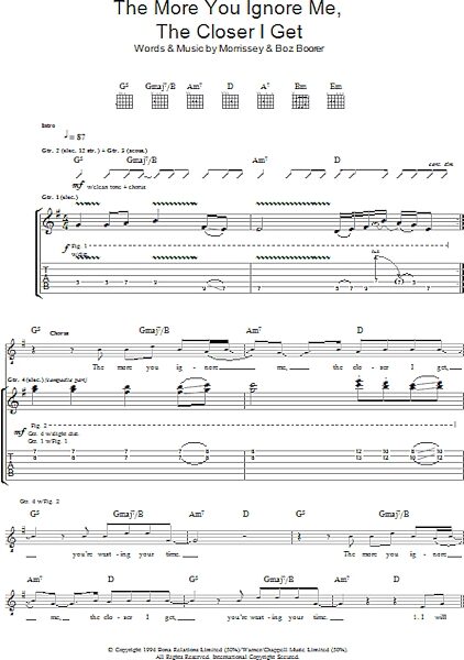 open zoom image for The More You Ignore Me, The Closer I Get - Guitar TAB, New, Main
