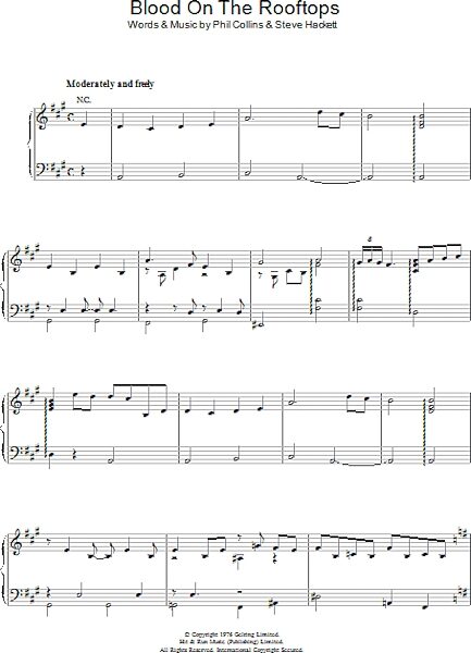 open zoom image for Blood On The Rooftops - Piano/Vocal/Guitar, New, Main