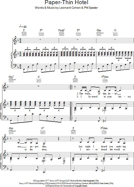open zoom image for Paper-Thin Hotel - Piano/Vocal/Guitar, New, Main