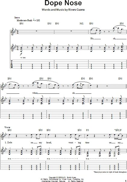 open zoom image for Dope Nose - Guitar Tab Play-Along, New, Main