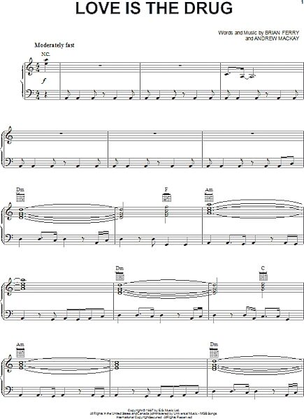 open zoom image for Love Is The Drug - Piano/Vocal/Guitar, New, Main