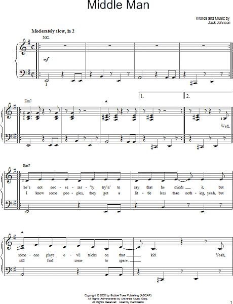 open zoom image for Middle Man - Easy Piano, New, Main