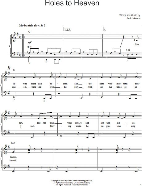 open zoom image for Holes To Heaven - Easy Piano, New, Main