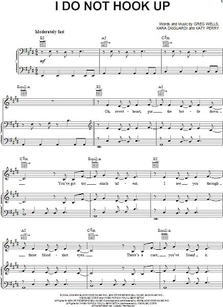 open zoom image for I Do Not Hook Up - Piano/Vocal/Guitar, New, Main
