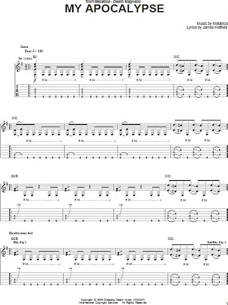 open zoom image for My Apocalypse - Easy Guitar with TAB, New, Main