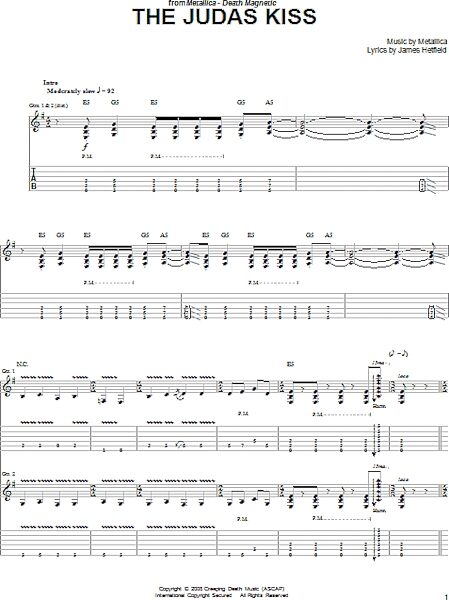 open zoom image for The Judas Kiss - Easy Guitar with TAB, New, Main