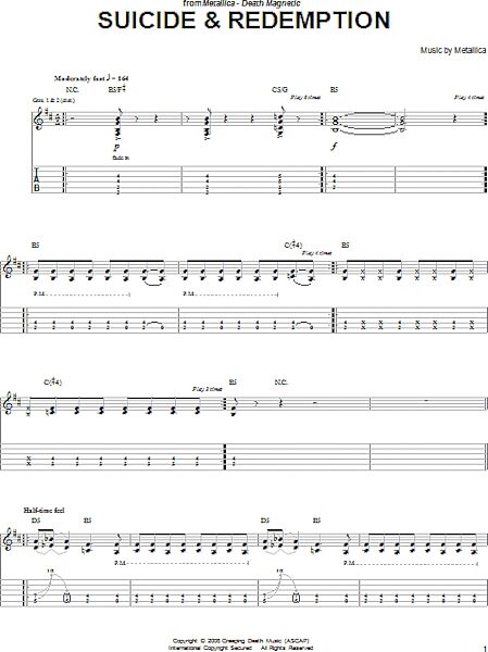 open zoom image for Suicide & Redemption - Easy Guitar with TAB, New, Main