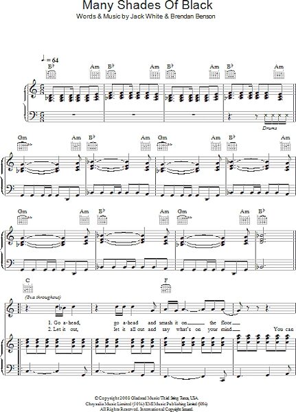 open zoom image for Many Shades Of Black - Piano/Vocal/Guitar, New, Main