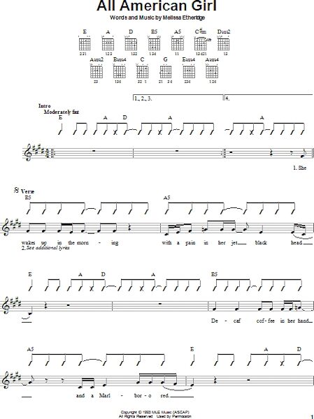open zoom image for All American Girl - Easy Guitar, New, Main