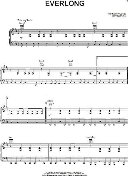 open zoom image for Everlong - Piano/Vocal/Guitar, New, Main