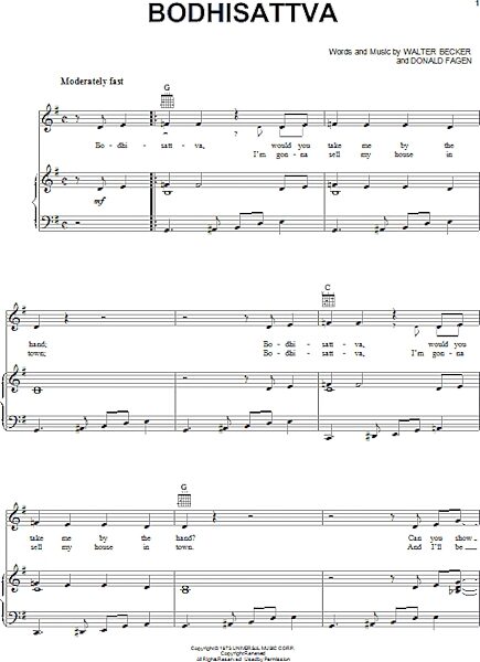 open zoom image for Bodhisattva - Piano/Vocal/Guitar, New, Main