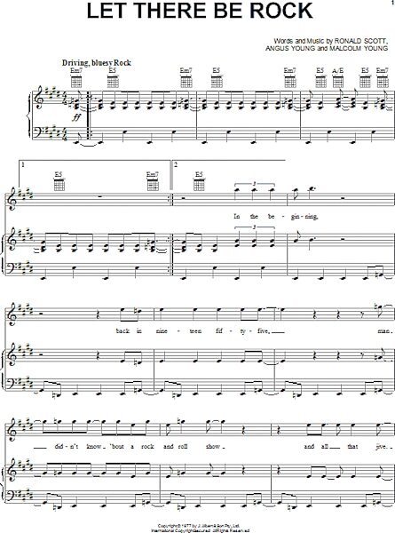 open zoom image for Let There Be Rock - Piano/Vocal/Guitar, New, Main