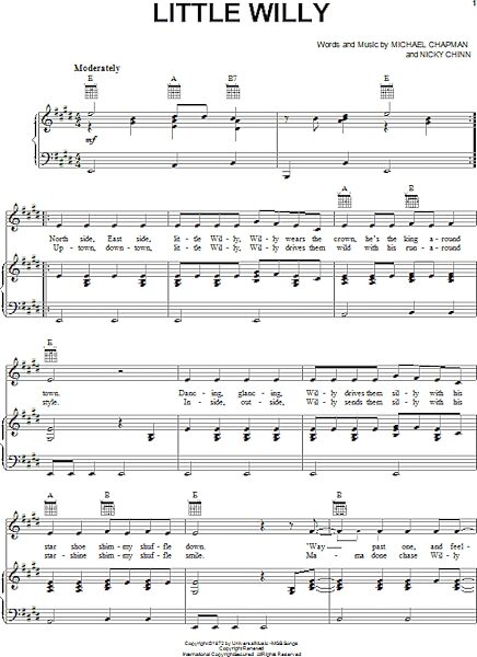open zoom image for Little Willy - Piano/Vocal/Guitar, New, Main