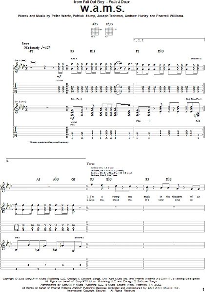 open zoom image for W.A.M.S. - Guitar TAB, New, Main