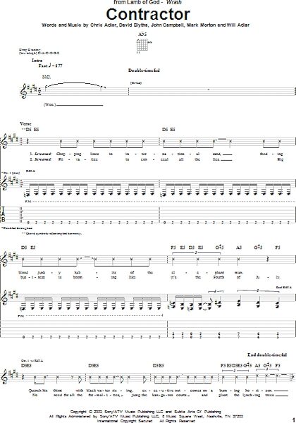 open zoom image for Contractor - Guitar TAB, New, Main