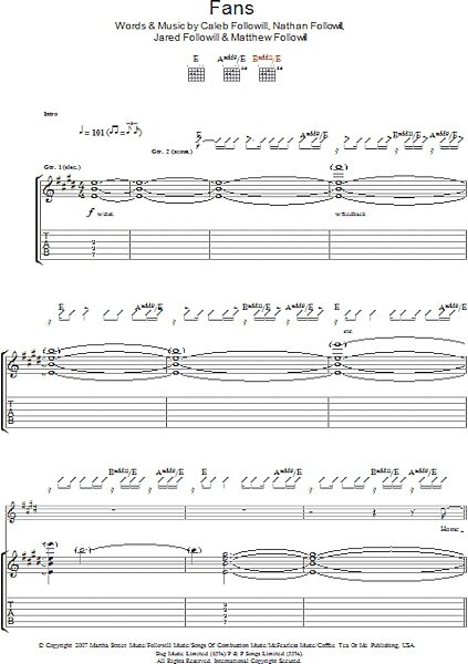 open zoom image for Fans - Guitar TAB, New, Main
