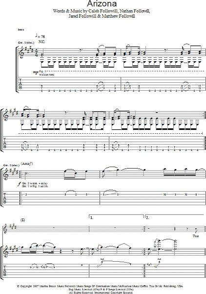 open zoom image for Arizona - Guitar TAB, New, Main
