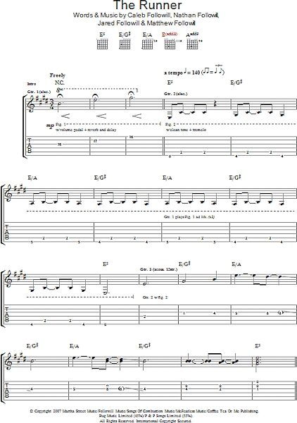 open zoom image for The Runner - Guitar TAB, New, Main