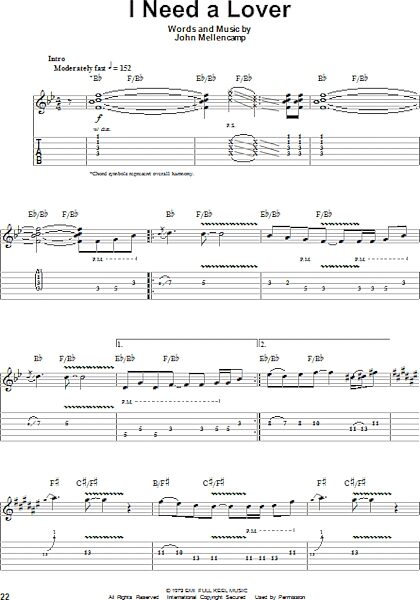 open zoom image for I Need A Lover - Guitar Tab Play-Along, New, Main