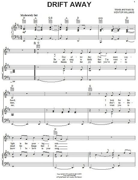 open zoom image for Drift Away - Piano/Vocal/Guitar, New, Main