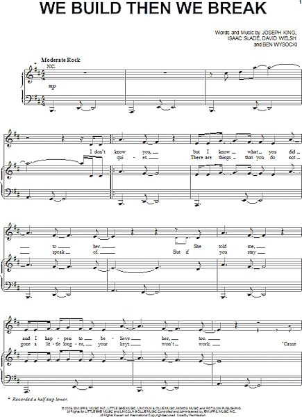 open zoom image for We Build Then We Break - Piano/Vocal/Guitar, New, Main