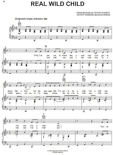 open zoom image for Real Wild Child - Piano/Vocal/Guitar, New, Main