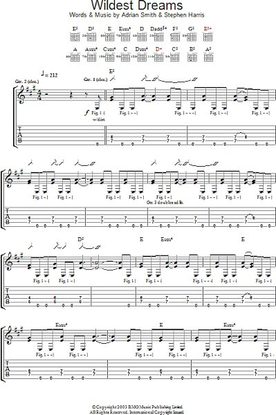 open zoom image for Wildest Dreams - Guitar TAB, New, Main