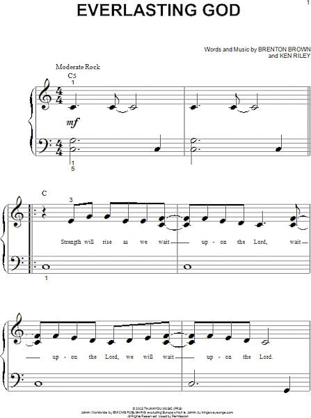 open zoom image for Everlasting God - Big Note Piano, New, Main